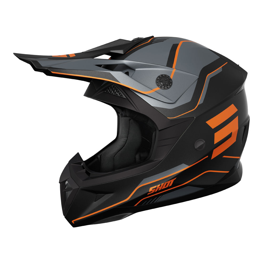 SHOT Helmet Pulse Lines Matt Black/Orange XS