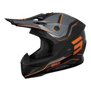 SHOT Helmet Pulse Lines Matt Black/Orange XS
