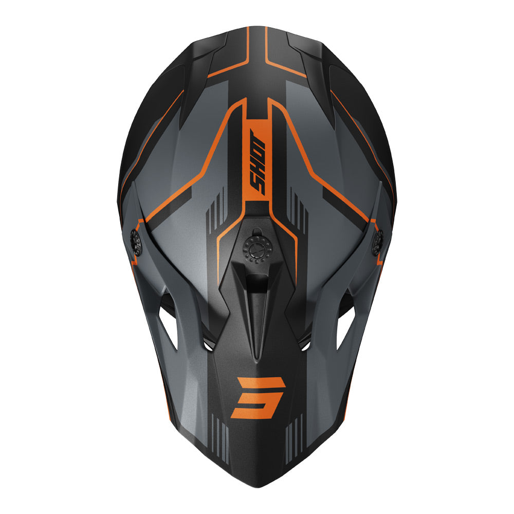 SHOT Helmet Pulse Lines Matt Black/Orange XS