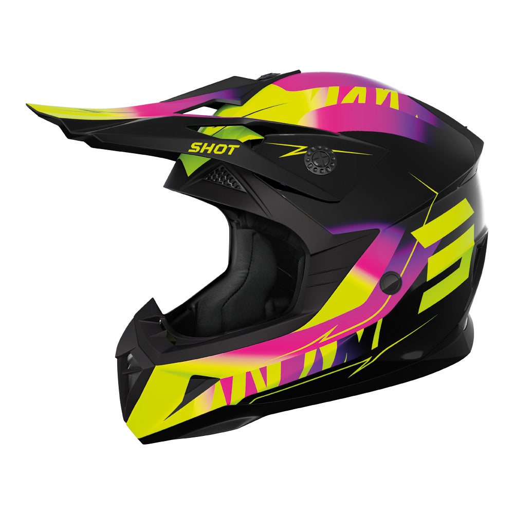 SHOT Kids Helmet Pulse X-Treme Glossy Pink/Neon Yellow M*