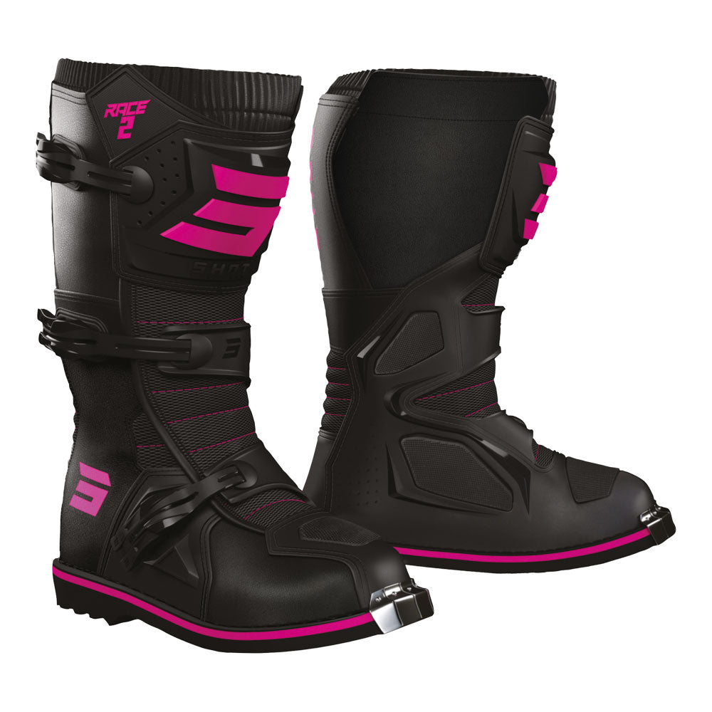 SHOT Kids Boots Race 2 Black/Pink 31/K13