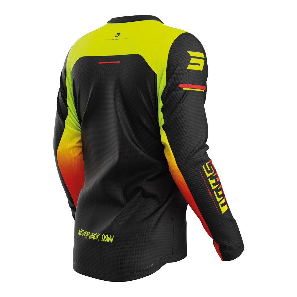 SHOT Jersey Devo Block Neon Yellow S