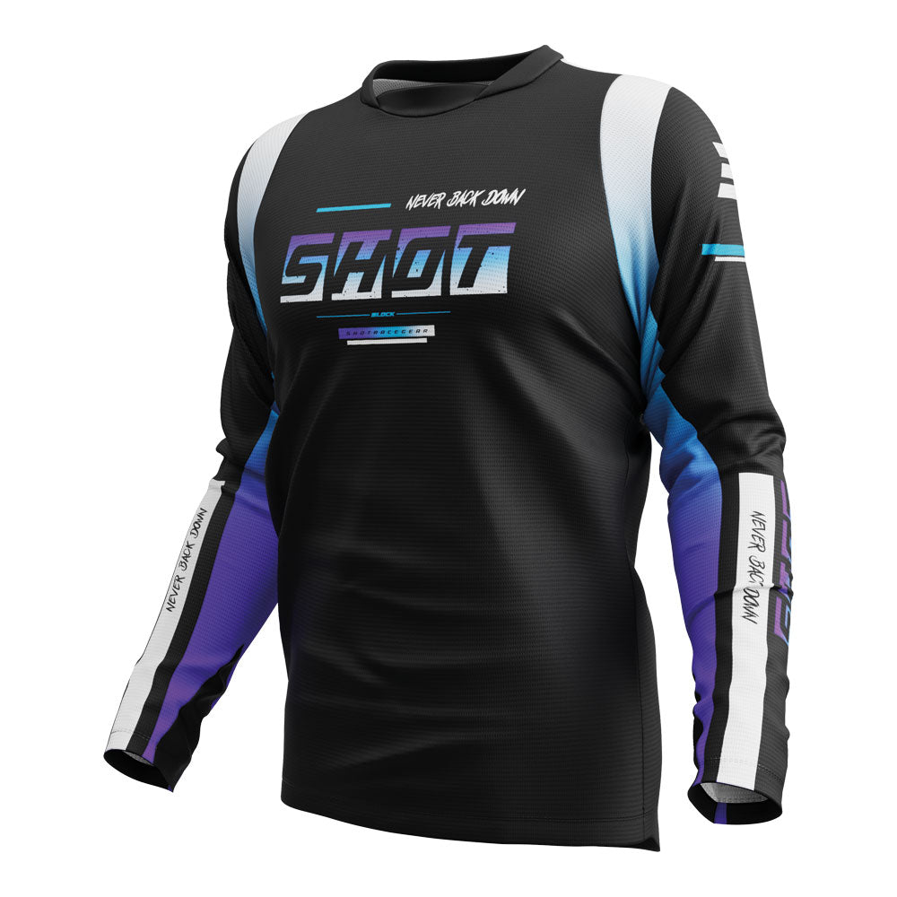 SHOT Jersey Devo Block Purple XL