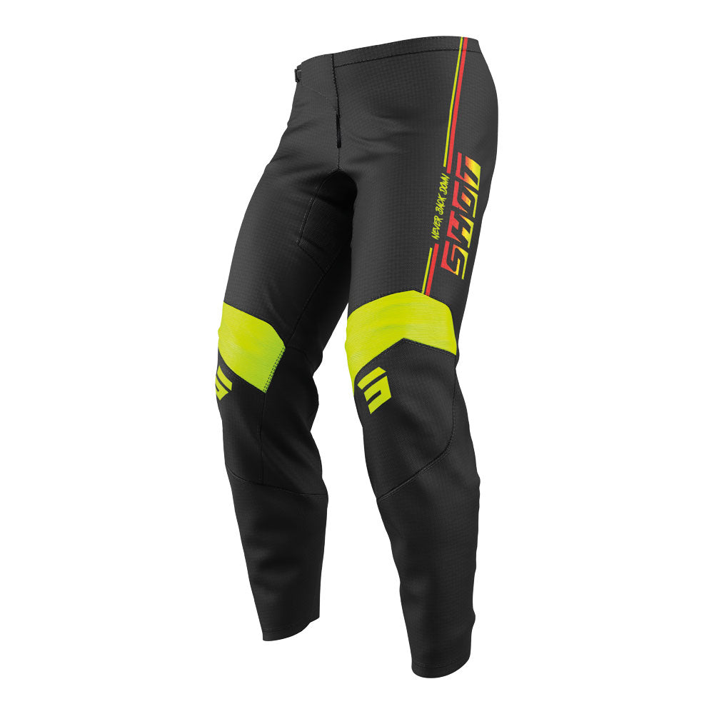 SHOT Kids Pants Draw Block Neon Yellow 4/5 US18