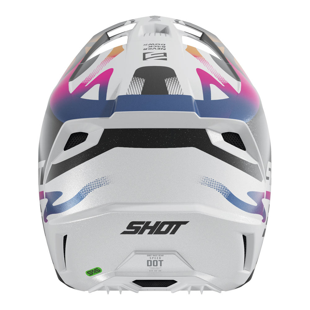 SHOT Helmet Speed Wave Black/White Pearly XS