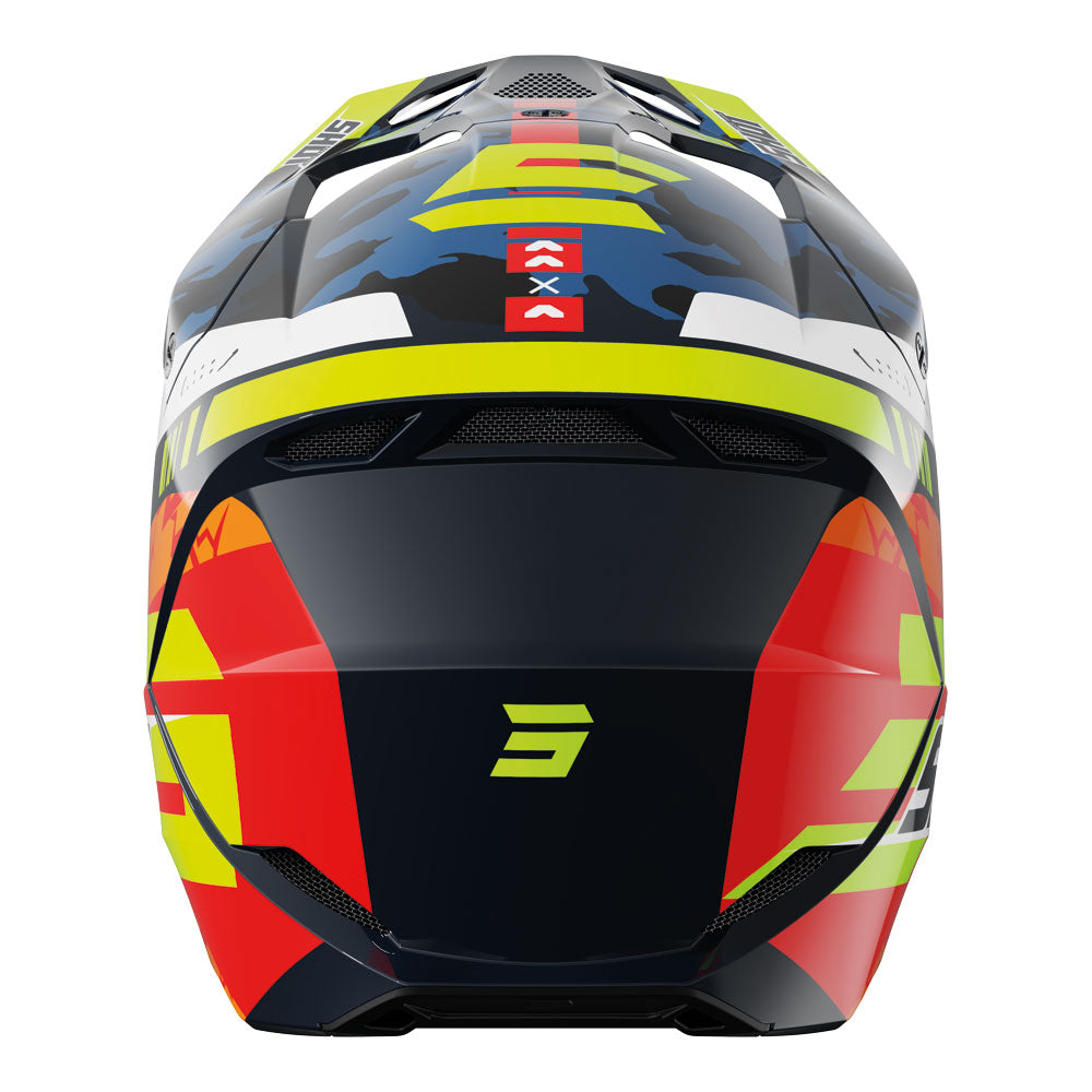 SHOT Helmet Furious Flash Blue/Neon Yellow Glossy M