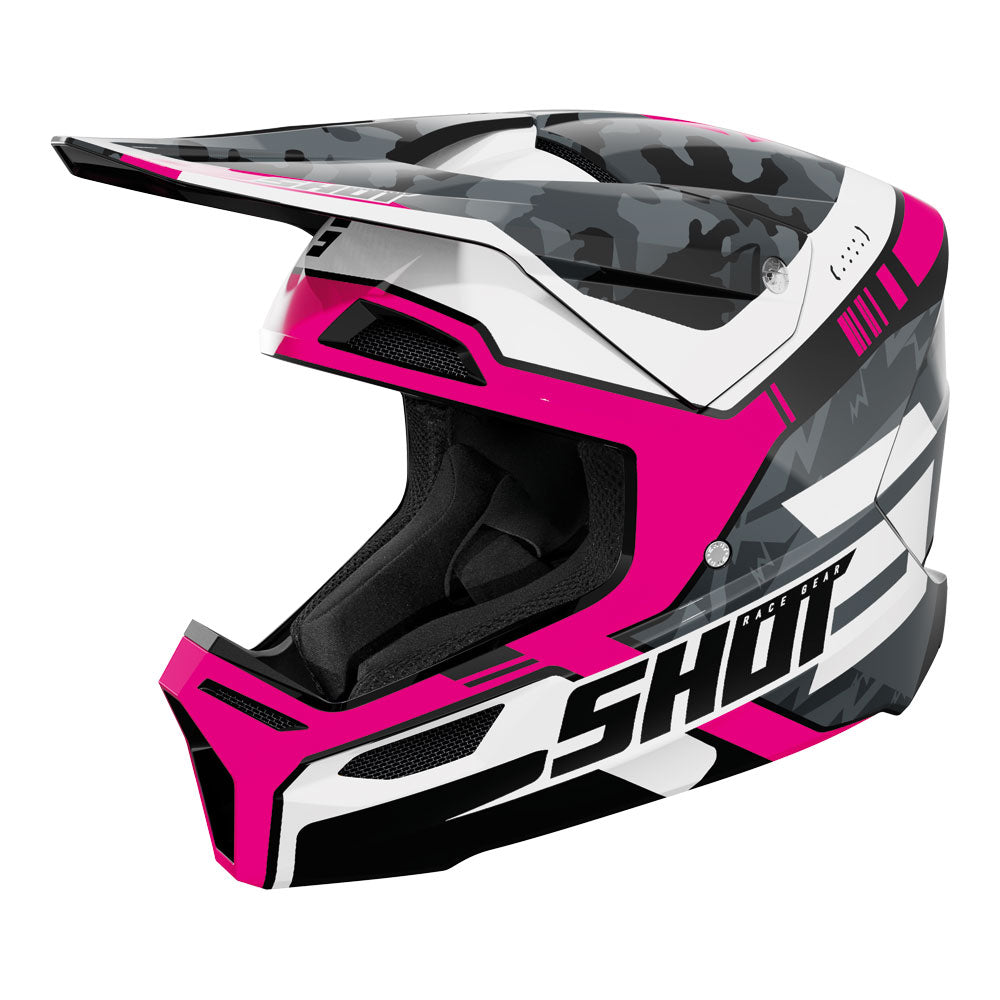 SHOT Helmet Furious Flash Pink Glossy S