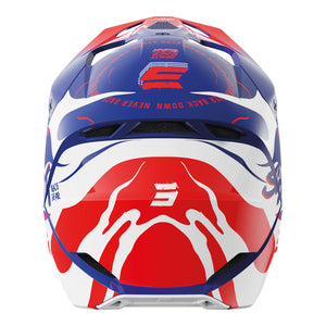 SHOT Kids Helmet Furious Beast Blue/Red Glossy YL