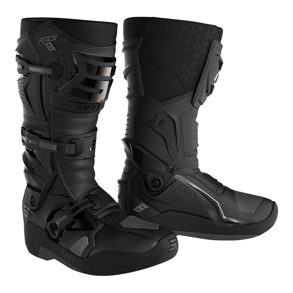 SHOT Boots Race 8 Black Chrome 44