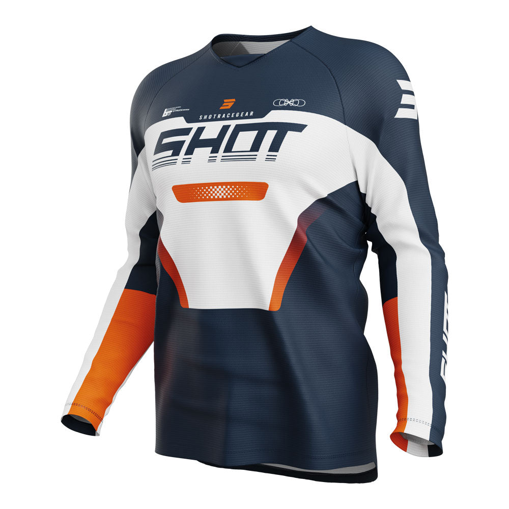 SHOT Kids Jersey Draw Struck Blue/Orange 8/9