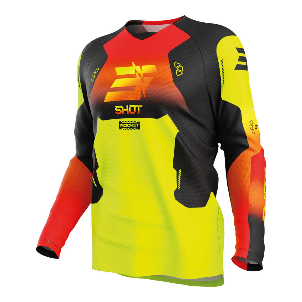 SHOT Kids Jersey Draw Rocket Neon Yellow 6/7