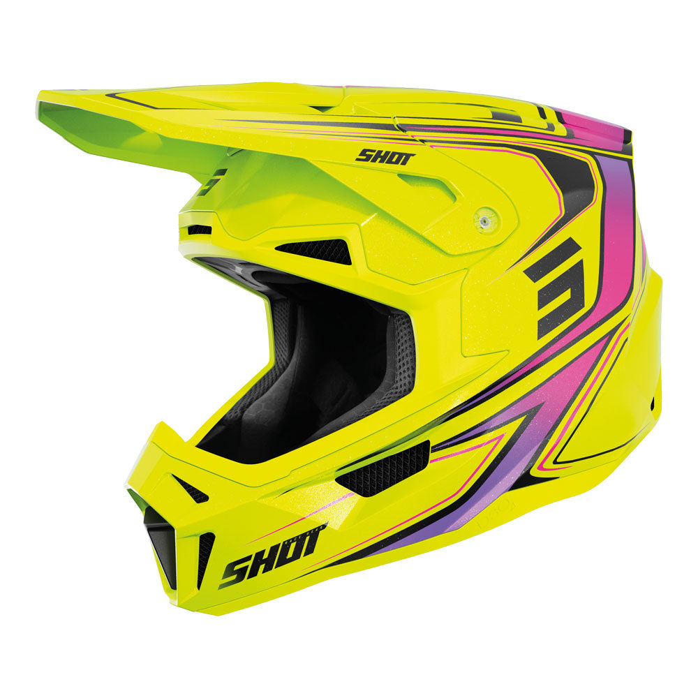 SHOT Helmet Lite Glory Neon Yellow Pearly M