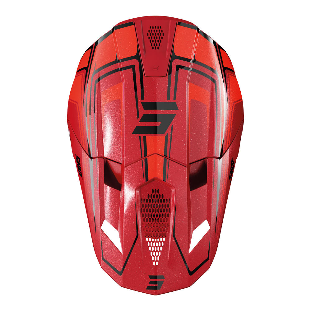 SHOT Helmet Lite Glory Red Pearly S