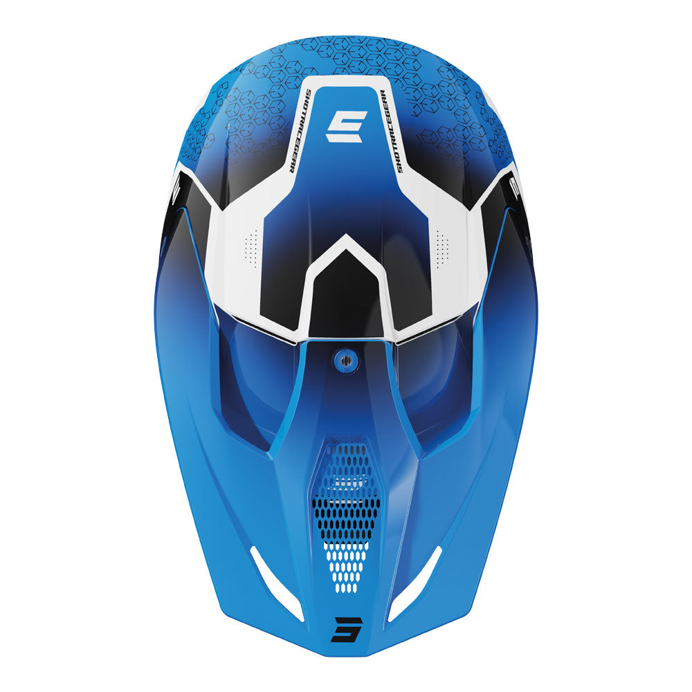 SHOT Kids Helmet Furious Stream Blue Glossy YL
