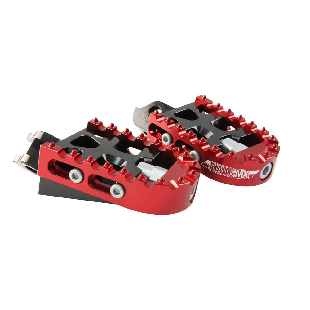 Footpegs Adjustable SUZUKI Red*
