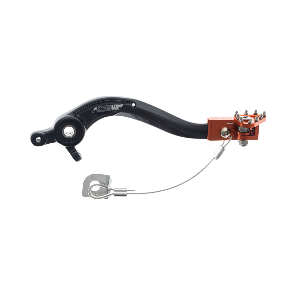 STATES MX Brake Pedal W/Flex Tip Orange