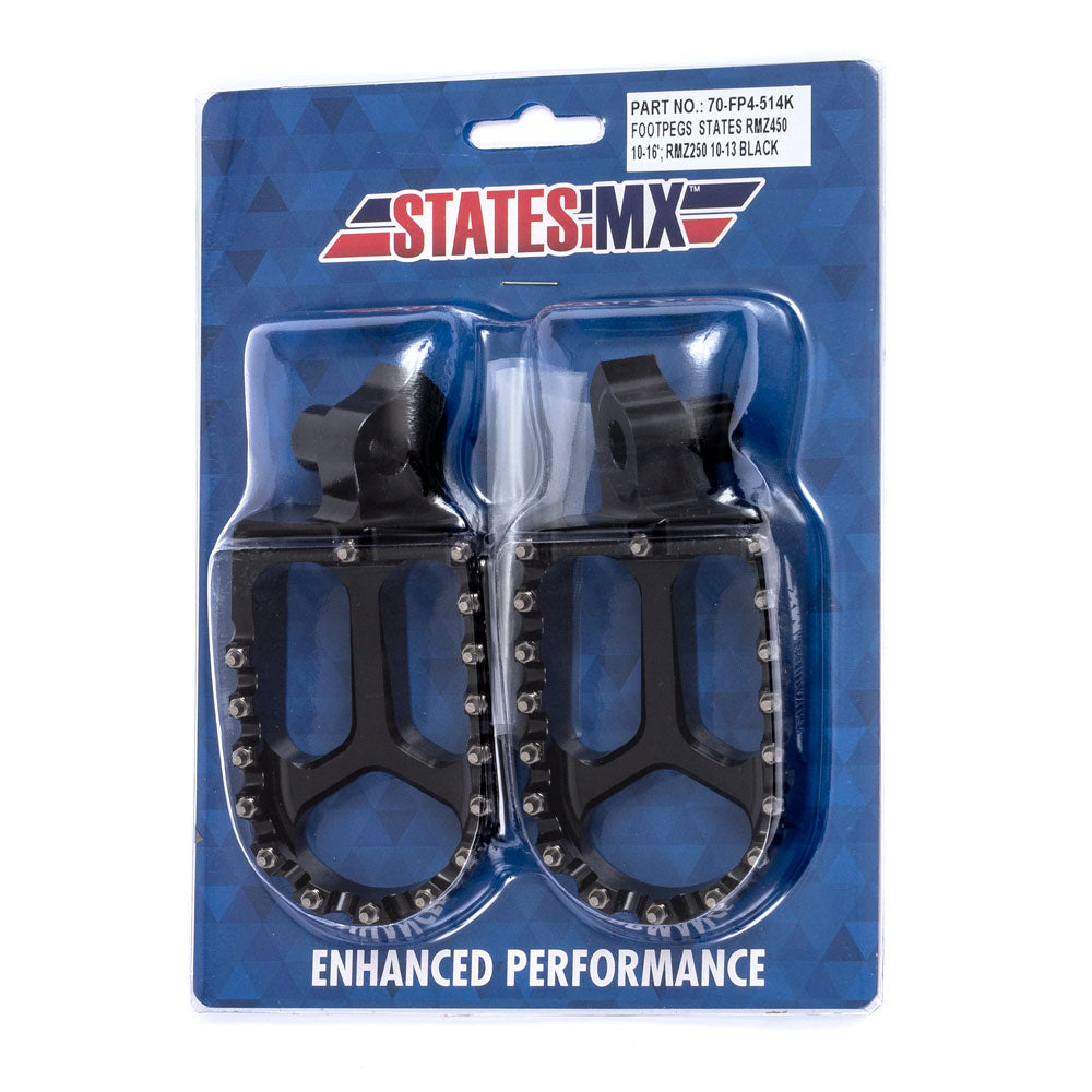 STATES MX Footpegs SUZUKI Black