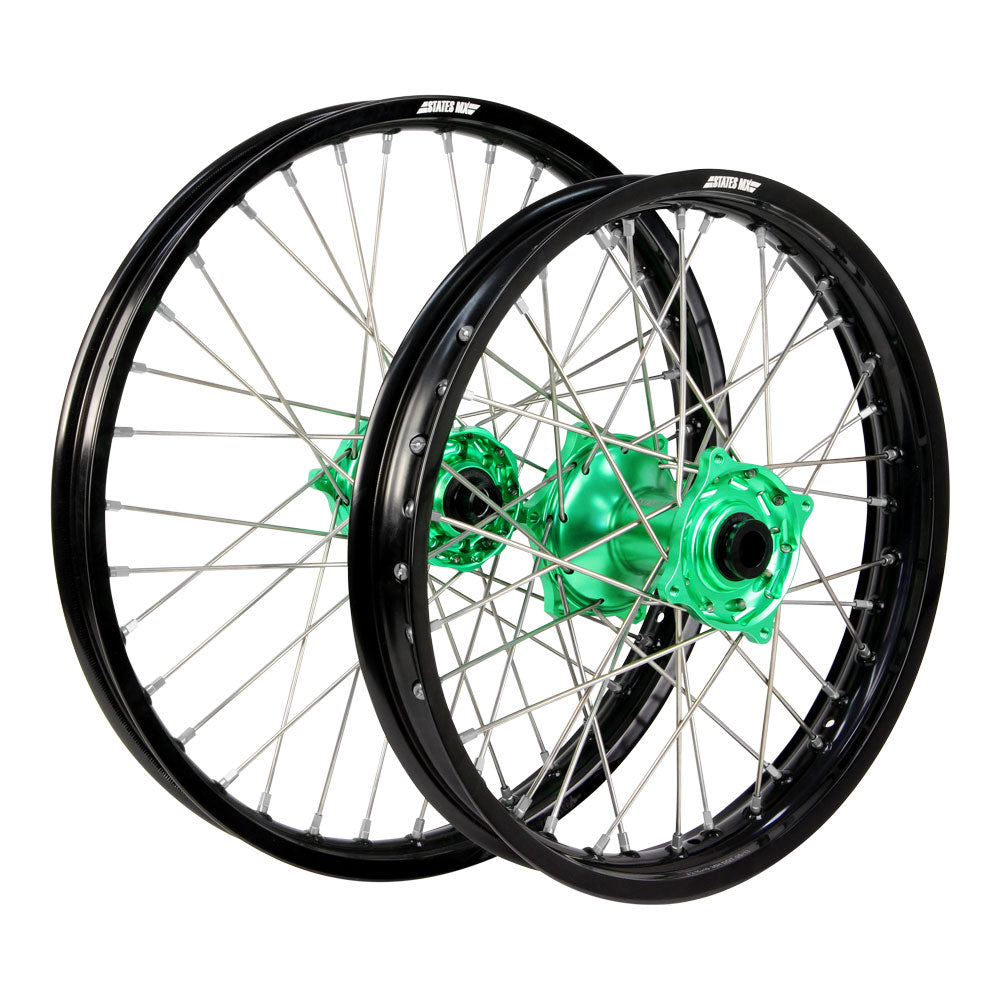 STATES MX Wheel Set KAW KXF 06-17 Black/Green