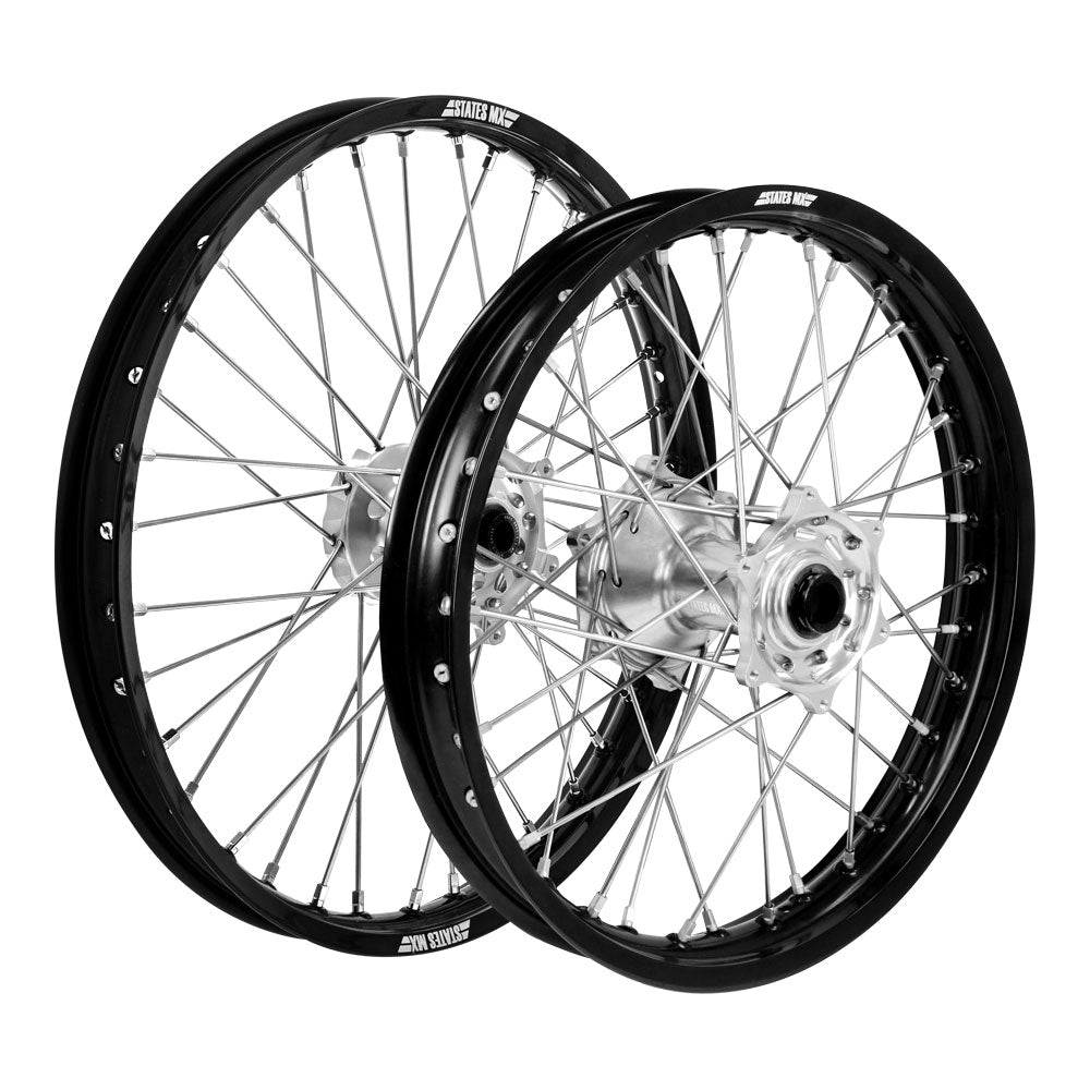 STATES MX Wheel Set 16/19 KTM 85SX BW Black/Silver/Silver