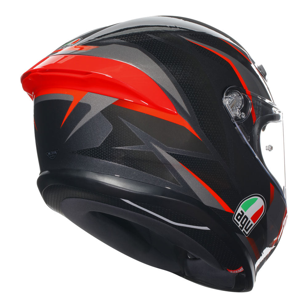 AGV K6 S Slashcut Black/Red XL