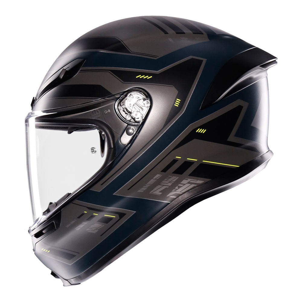 AGV K6 S Enhance Matt Grey/Fluro Yellow M