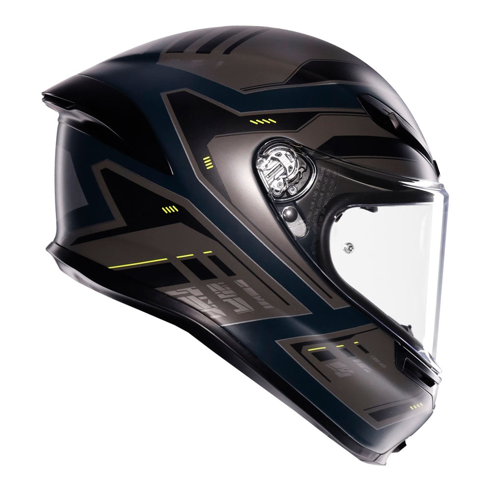AGV K6 S Enhance Matt Grey/Fluro Yellow XL