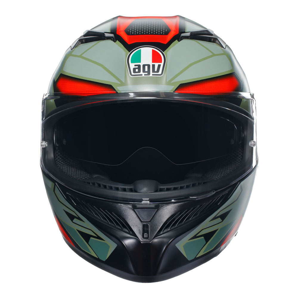 AGV K3 Decept Matt Black/Green/Red M