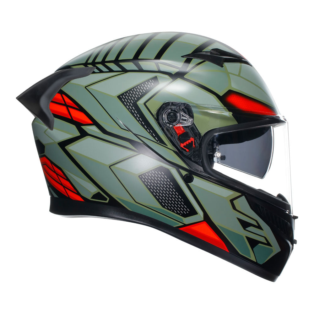 AGV K3 Decept Matt Black/Green/Red XL