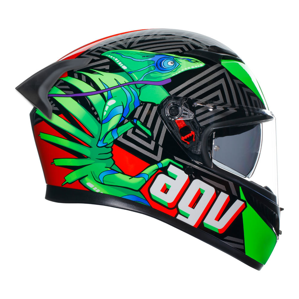 AGV K3 Kamaleon Black/Red/Green S