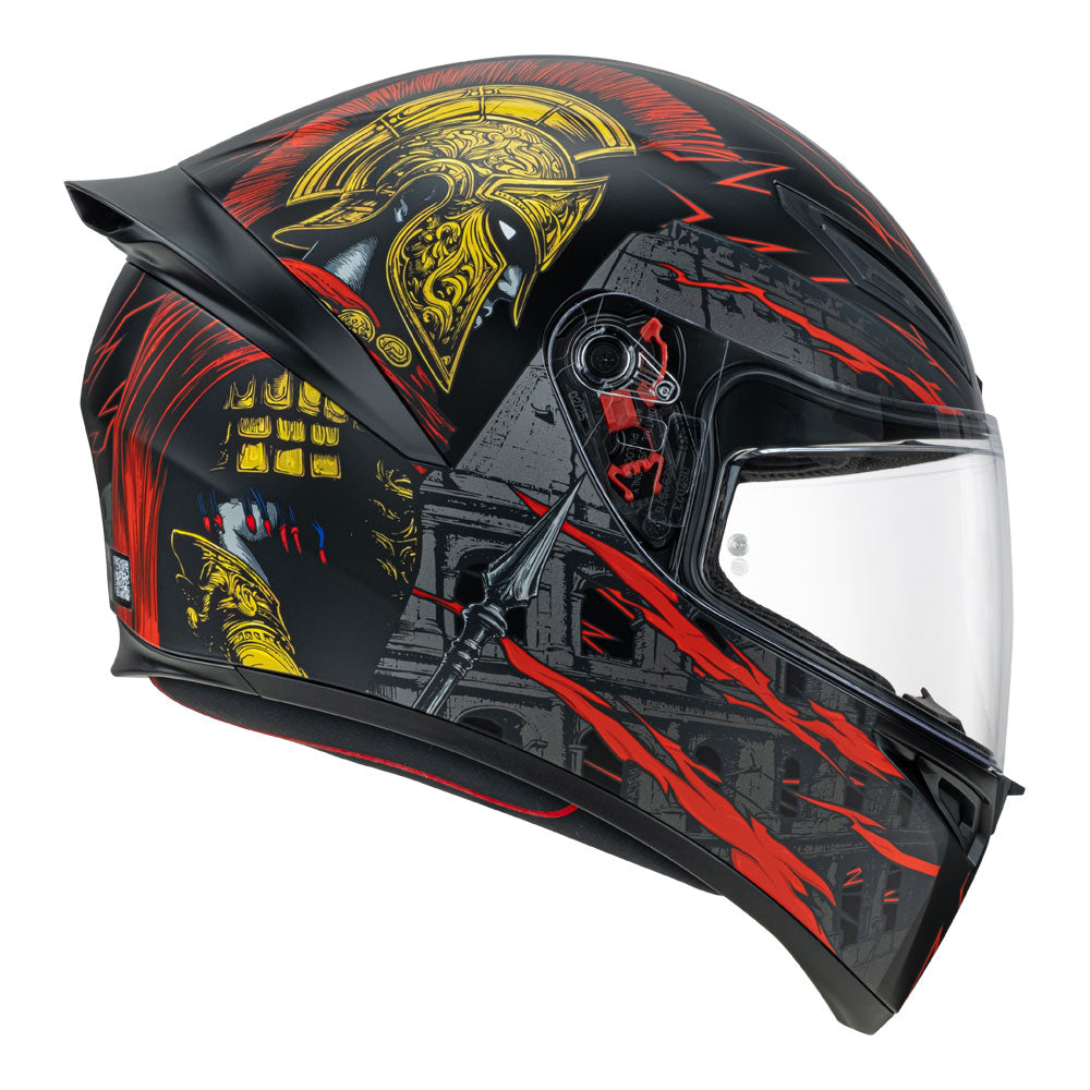 AGV K1 S Gladiator Matt Black/Gold/Red M