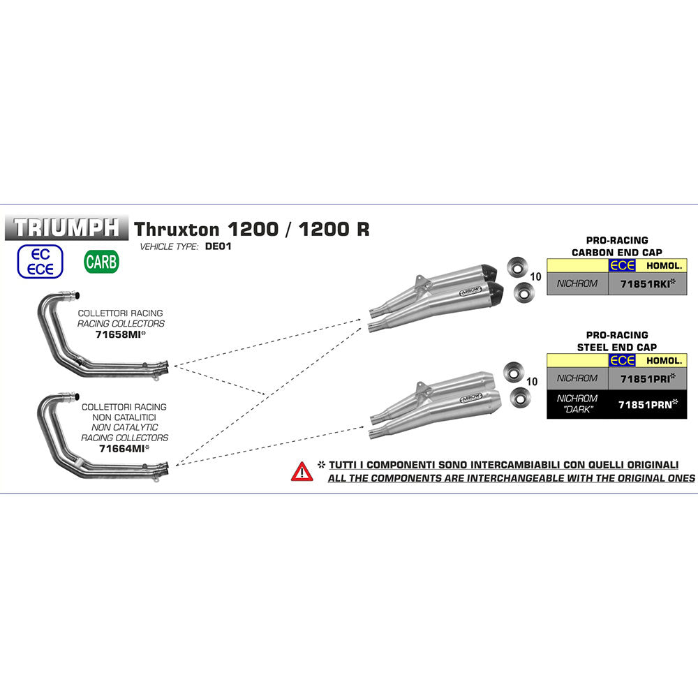 ARROW TRI Silencer Pro-Race Nichrom with ST End Cap