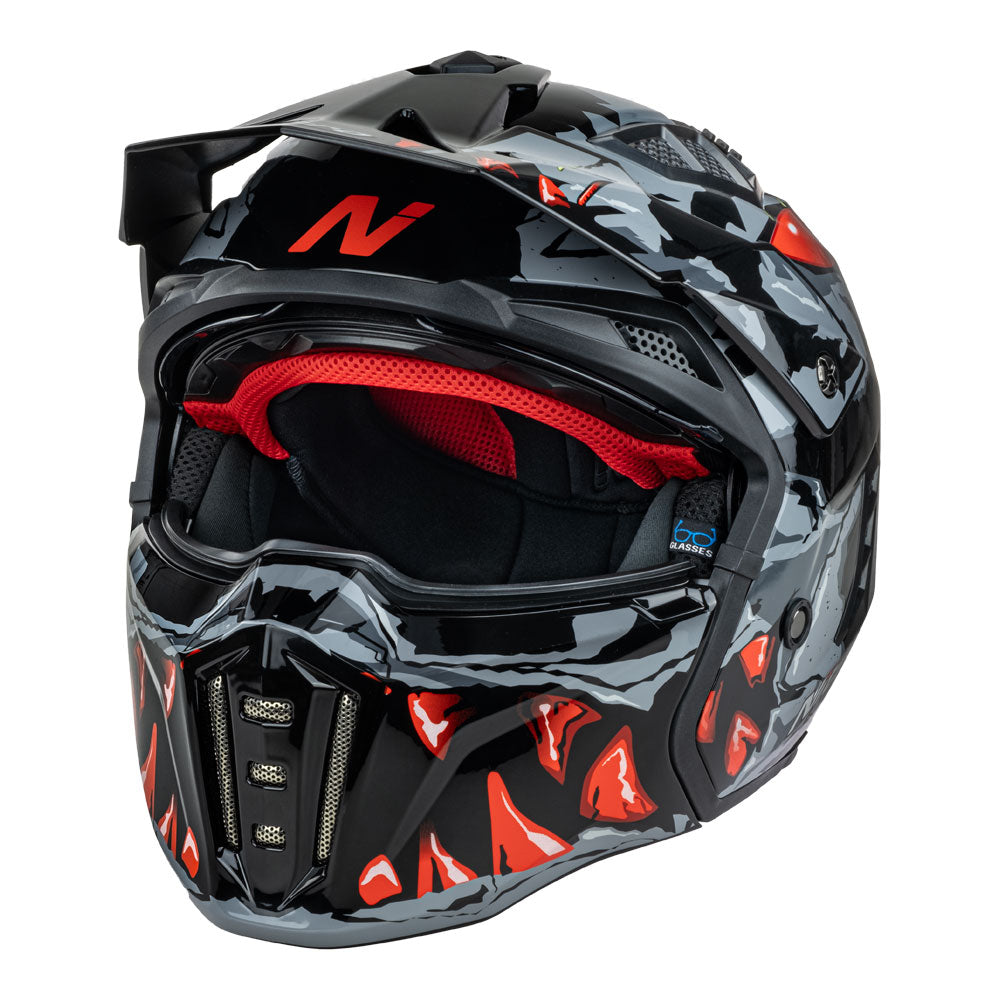 NITRO NZ302 Toxic Grey/Red M