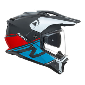 NITRO MX780 Adventure Gloss Grey/Light Blue/Red/White XL
