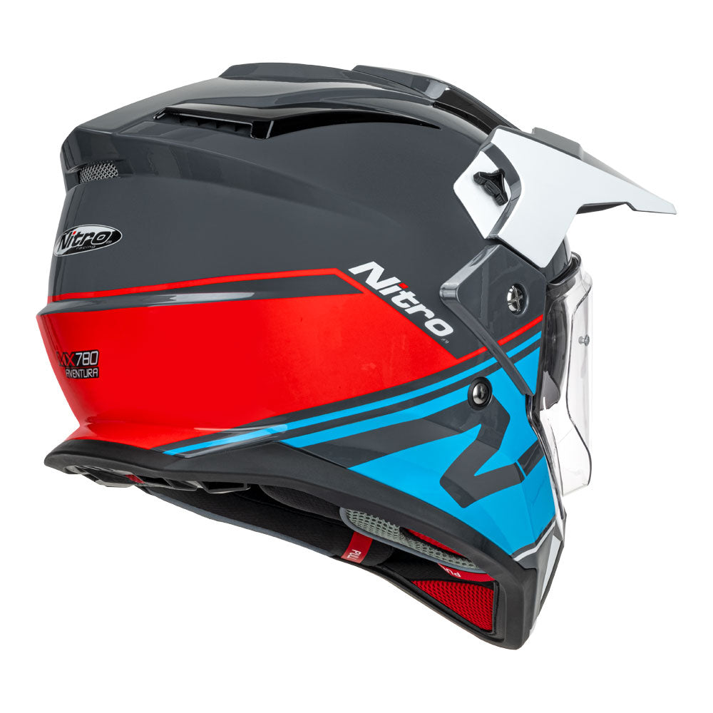 NITRO MX780 Adventure Gloss Grey/Light Blue/Red/White XL