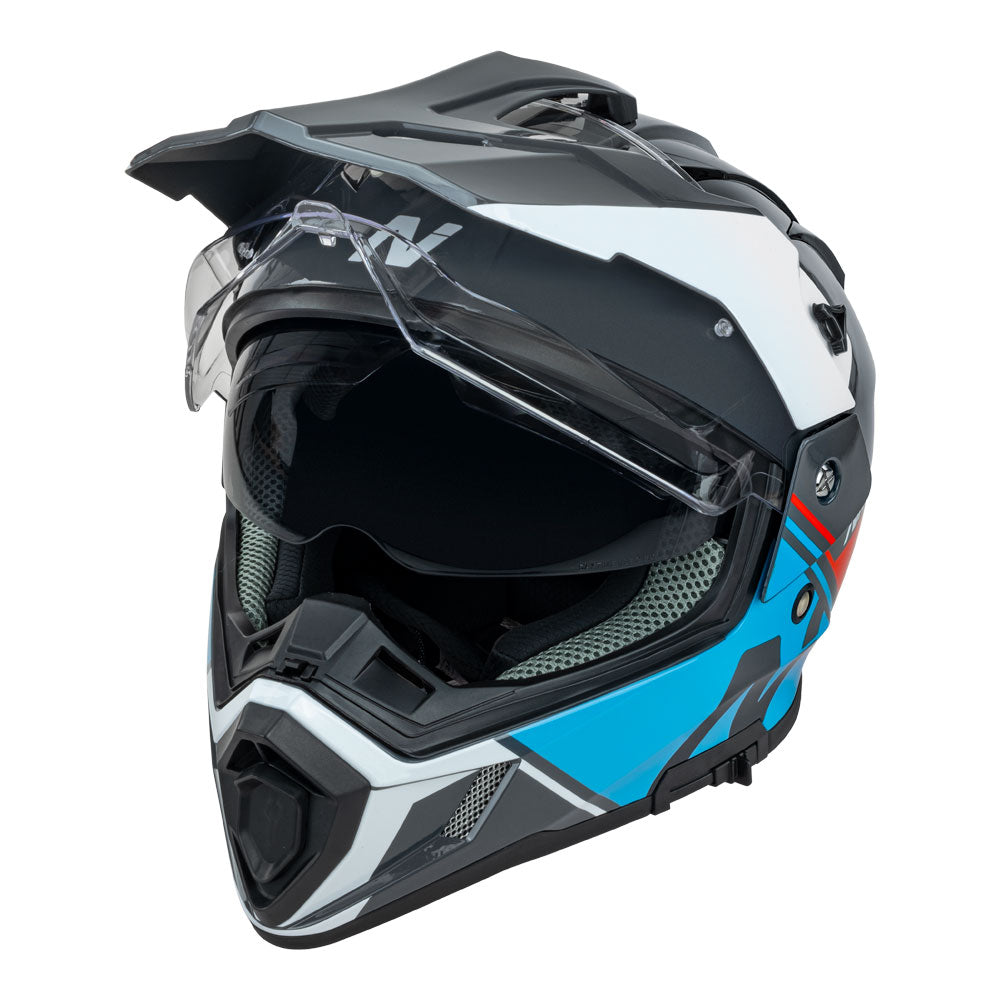 NITRO MX780 Adventure Gloss Grey/Light Blue/Red/White XL