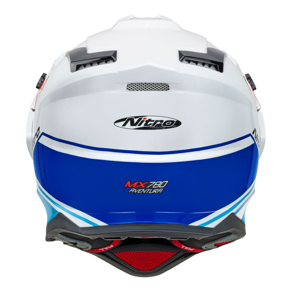 NITRO MX780 Adventure Gloss White/Light Blue/Red/Blue XL