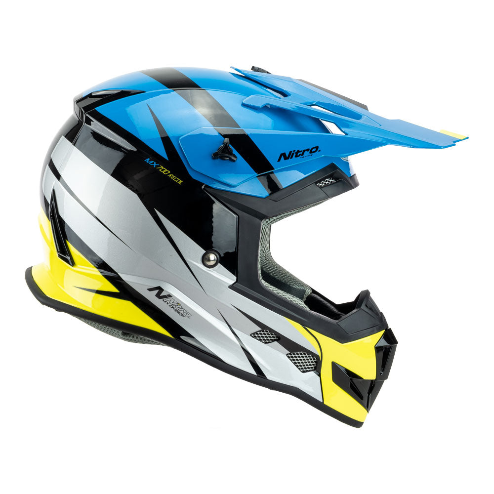 NITRO MX700 Recoil Black/Light Blue/Silver/Fluro Green XL*