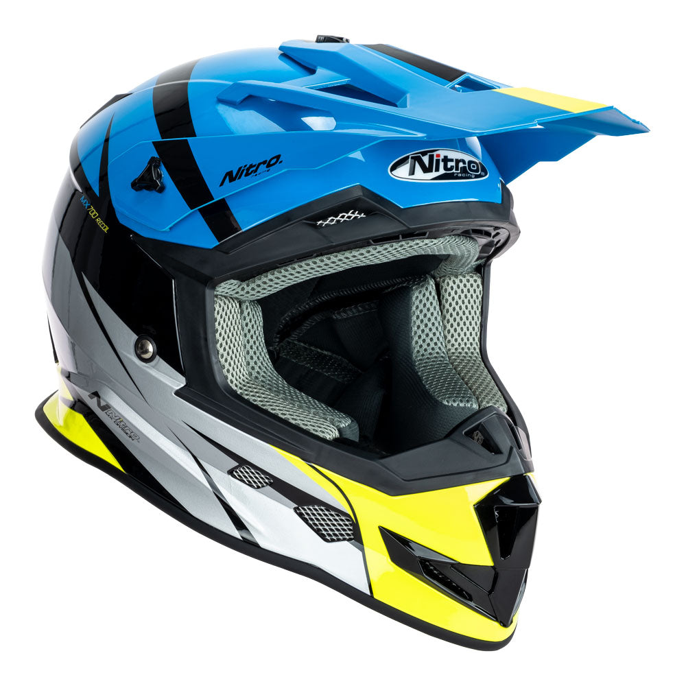 NITRO MX700 Recoil Black/Light Blue/Silver/Fluro Green L*
