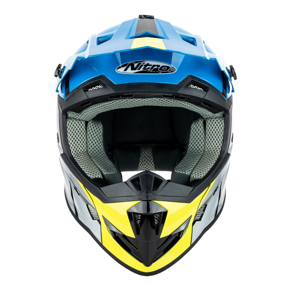 NITRO MX700 Recoil Black/Light Blue/Silver/Fluro Green XL*