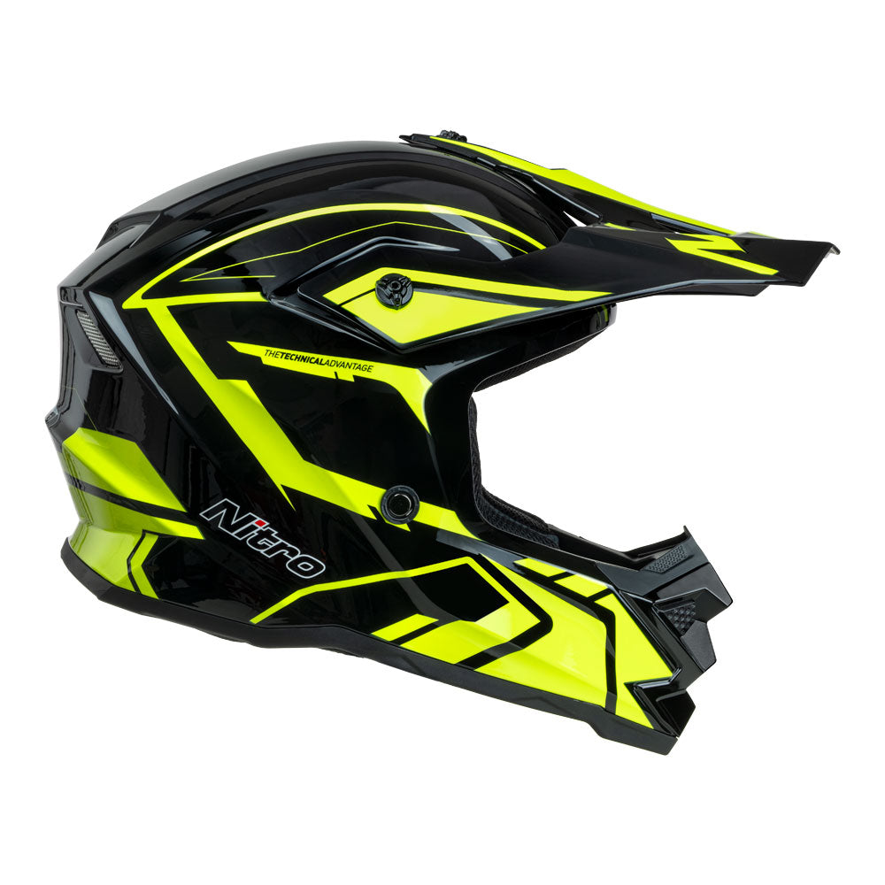 NITRO MX710 Youth Shard II Fluro Yellow/Black YL
