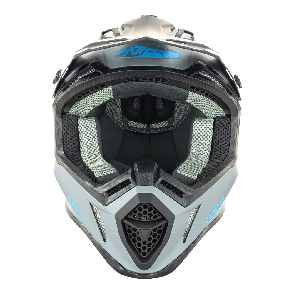 NITRO MX760 Satin Gunmetal/Blue Logo XL*