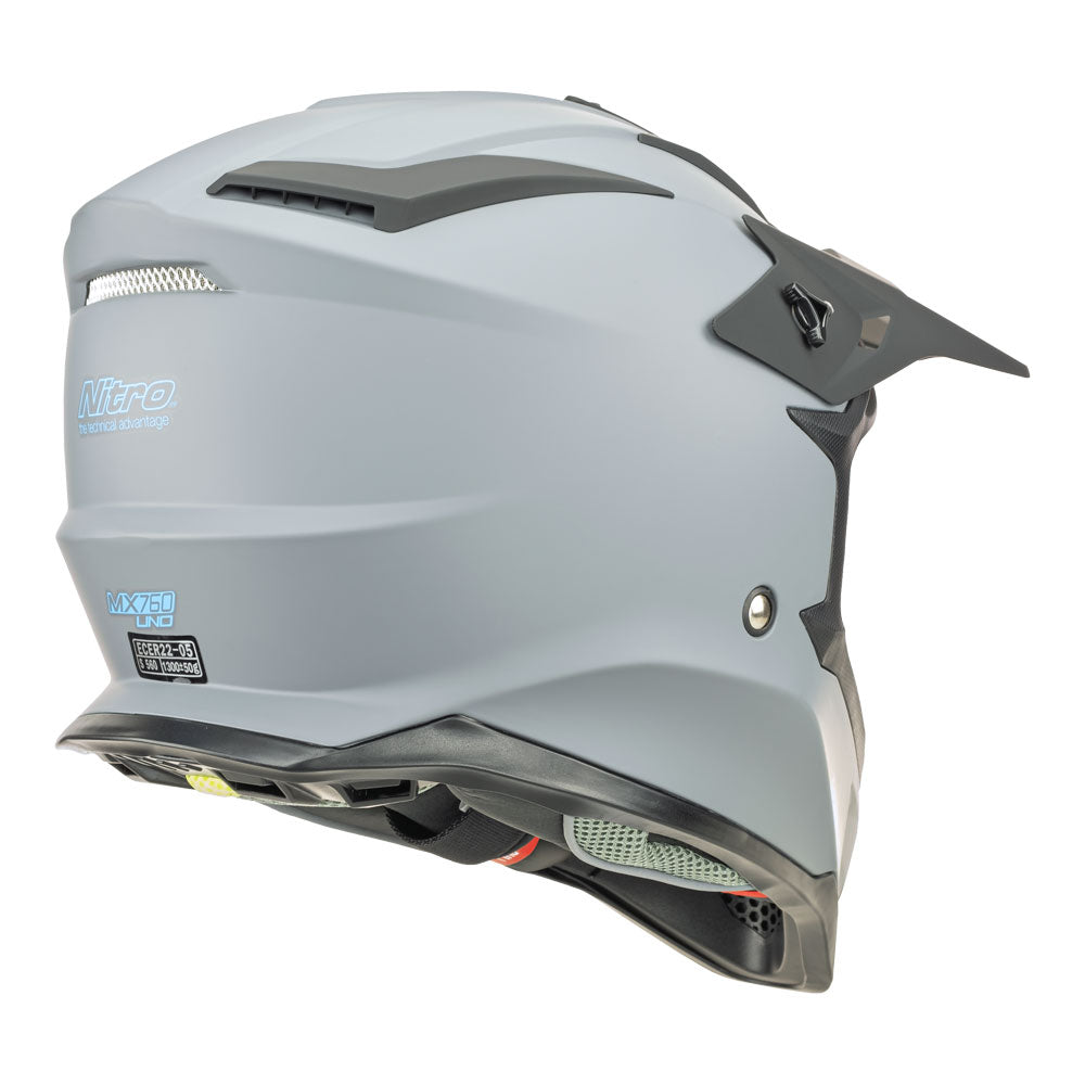 NITRO MX760 Satin Gunmetal/Blue Logo XL*