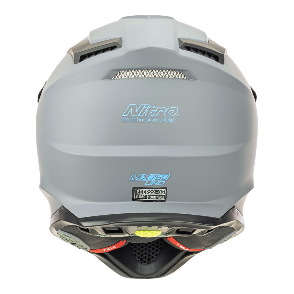 NITRO MX760 Satin Gunmetal/Blue Logo XL*