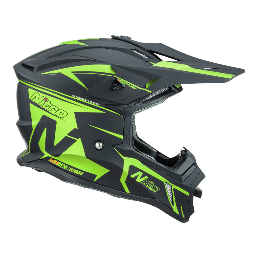 NITRO MX760 Satin Black/Fluro Green S