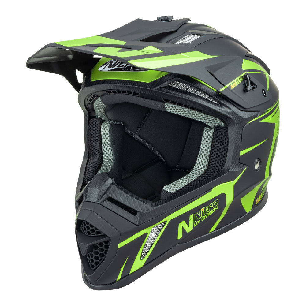NITRO MX760 Satin Black/Fluro Green L