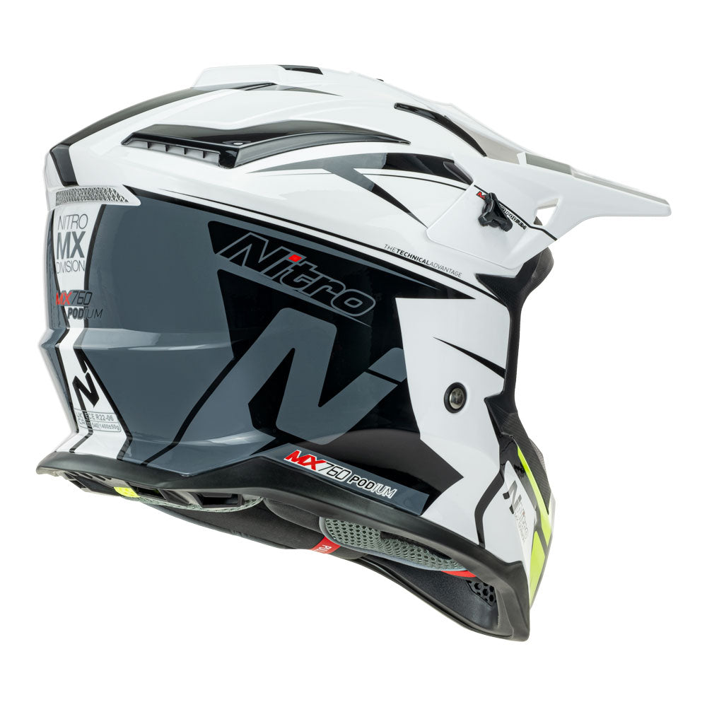 NITRO MX760 White/Grey/Fluro Green M