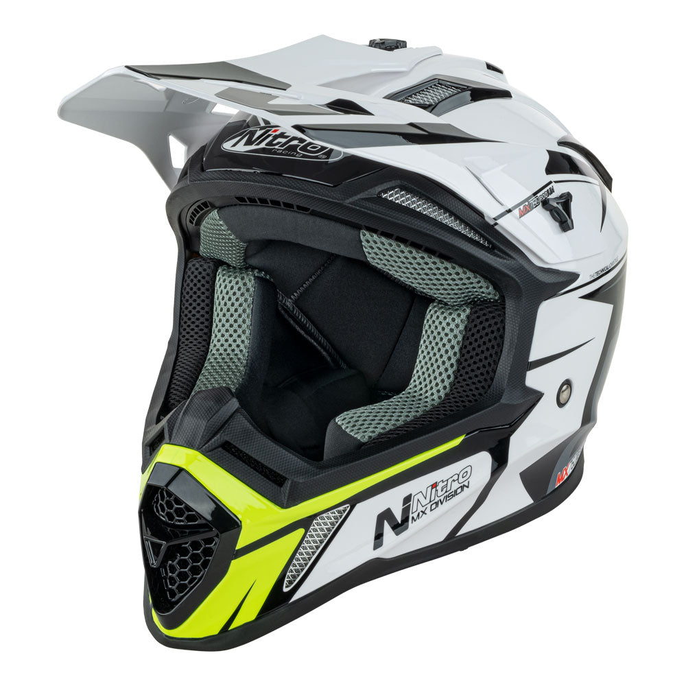NITRO MX760 White/Grey/Fluro Green M