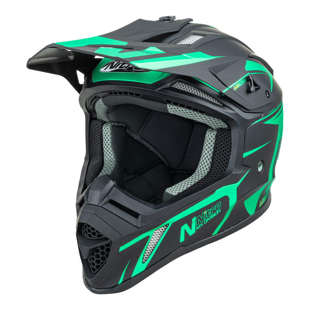 NITRO MX760 Satin Black/Teal XL*