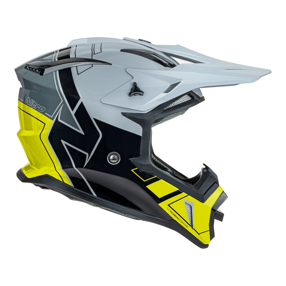NITRO MX760 Gloss Silver/Grey/Black/Fluro M