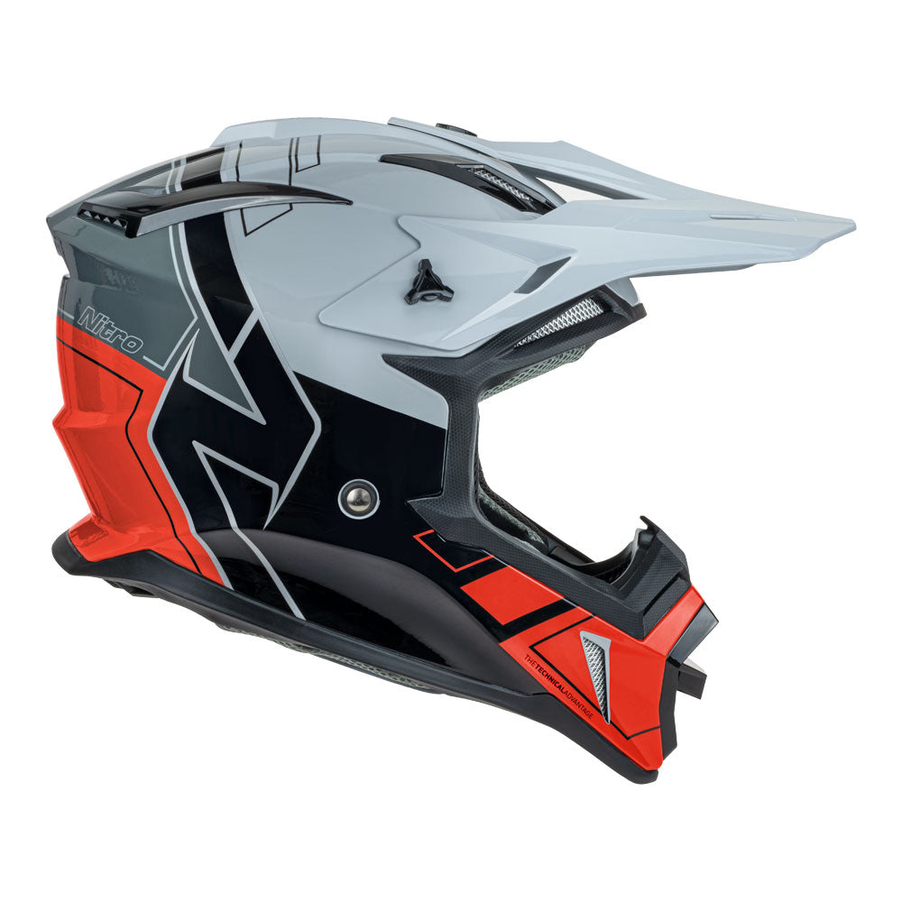 NITRO MX760 Gloss Silver/Grey/Black/Red M